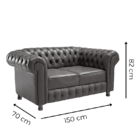 Namoradeira Chesterfield Bourbon 2 Lugares Via Encanto Couran