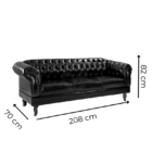 Namoradeira Chesterfield Duque Clássica 3 Lugares Via Encanto