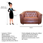 Namoradeira Chesterfield Luna Corano Nozes - Amarena Móveis