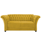 Namoradeira Chesterfield Sofia Suede Amarelo - Amarena Móveis