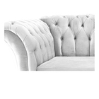 Namoradeira Chesterfield Sofia Suede Branco - Doce Sonho Móve