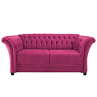 Namoradeira Chesterfield Sofia Suede Pink - Amarena Móveis
