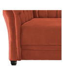 Namoradeira Chesterfield Sofia Suede Terracota - Doce Sonho M