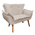 Namoradeira Com 1 Poltrona E 1 Puff Pé Palito Madeira Opala C