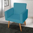 Namoradeira Com 1 Poltrona Nina E Puff Aramado Turquesa