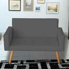 Namoradeira Com 1 Poltrona Nina E Puff Sófia Cinza