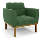 Namoradeira Com 2 Poltronas Base De Madeira Castanho Elisa Su