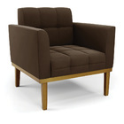 Namoradeira Com 2 Poltronas Base De Madeira Castanho Elisa Su