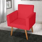 Namoradeira Com 2 Poltronas Nina E Puff Aramado Vermelho