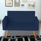 Namoradeira Com 2 Poltronas Nina E Puff Sófia Azul Marinho