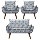 Namoradeira Com 2 Poltronas Opala Estampado Exclusivo D'rost
