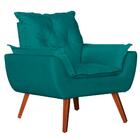 Namoradeira Com 2 Poltronas Opala Suede Azul Kasa Sofá