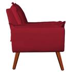 Namoradeira Com 2 Poltronas Opala Suede Vermelho D'rost