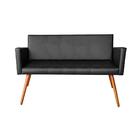 Namoradeira Com 2 Poltronas Vitória Courino Sintético Preto K