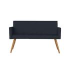 Namoradeira Com 2 Poltronas Vitória Suede Azul Marinho D'rost