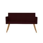Namoradeira Com 2 Poltronas Vitória Suede Bordo D'rost