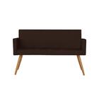 Namoradeira Com 2 Poltronas Vitória Suede Marrom D'rost