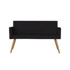 Namoradeira Com 2 Poltronas Vitória Suede Preto D'rost