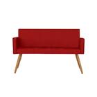 Namoradeira Com 2 Poltronas Vitória Suede Vermelho Kasa Sofá