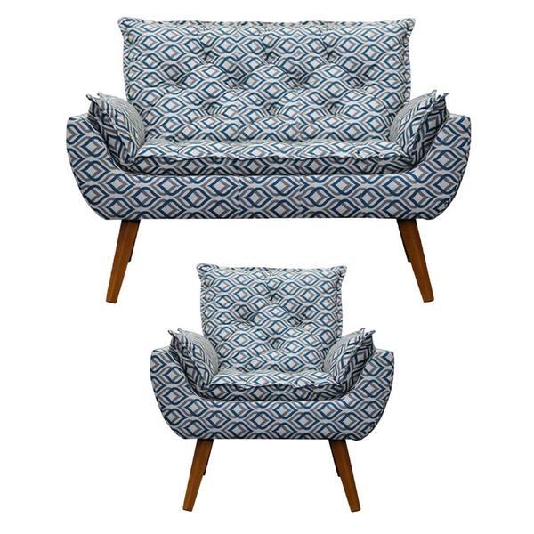 Namoradeira Com Poltronas Opala Estampado Exclusivo D'rost