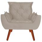 Namoradeira Com Poltronas Opala Suede Creme D'rost