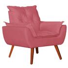 Namoradeira Com Poltronas Opala Suede Rosa Goiaba D'rost