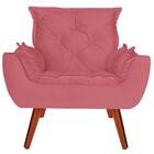 Namoradeira Com Poltronas Opala Suede Rosa Goiaba D'rost
