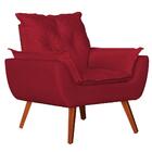 Namoradeira Com Poltronas Opala Suede Vermelho D'rost