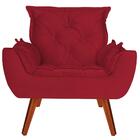 Namoradeira Com Poltronas Opala Suede Vermelho D'rost