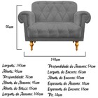 Namoradeira Dani Pés Provençais Suede Cinza - Amarena Móveis