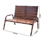 Namoradeira De Junco 2 Lugares Almofadado Para Varanda E Jard