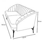 Namoradeira Decorativa 2 Lugares Corano/veludo Rosê Domi