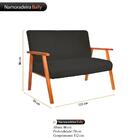 Namoradeira Decorativa Bally Veludo Grafite - Wd Decor