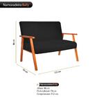 Namoradeira Decorativa Bally Veludo Preto - Wd Decor