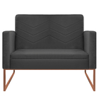 Namoradeira Decorativa Bella Base De Ferro Bronze Linho - Doc