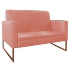 Namoradeira Decorativa Bella Base De Ferro Bronze Suede - Doc