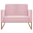 Namoradeira Decorativa Bella Base De Ferro Bronze Suede - Doc