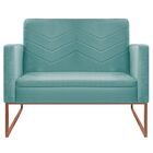 Namoradeira Decorativa Bella Base De Ferro Bronze Suede - Doc