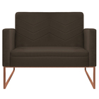 Namoradeira Decorativa Bella Base De Ferro Bronze Suede - Doc