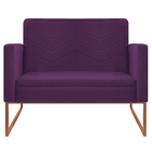 Namoradeira Decorativa Bella Base De Ferro Bronze Suede - Doc