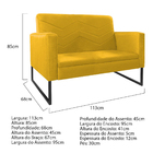 Namoradeira Decorativa Bella Base De Ferro Preta Corano - Ama