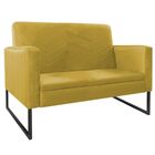 Namoradeira Decorativa Bella Base De Ferro Preta Suede - Amar