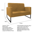 Namoradeira Decorativa Bella Base De Ferro Preta Suede - Amar