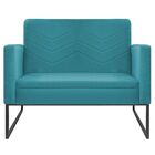 Namoradeira Decorativa Bella Base De Ferro Preta Suede - Amar