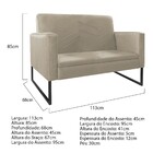 Namoradeira Decorativa Bella Base De Ferro Preta Suede - Amar