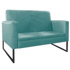 Namoradeira Decorativa Bella Base De Ferro Preta Suede - Doce