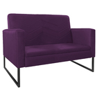 Namoradeira Decorativa Bella Base De Ferro Preta Suede - Doce