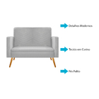 Namoradeira Decorativa Bella Palito Mel Corano - Amarena Móve