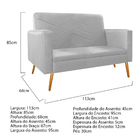 Namoradeira Decorativa Bella Palito Mel Corano Branco - Amare