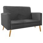 Namoradeira Decorativa Bella Palito Mel Corano Cinza - Amaren